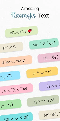 Kaomoji emoticon text collection with fun ASCII art expressions for creative emoji-style messaging