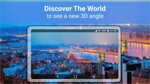 3D cityscape at sunset revealing unique angles in world map and earth viewer