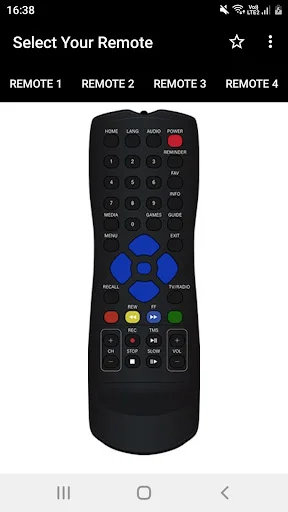 Sun Direct Remote 2 layout with numeric buttons, colored controls, and full TV remote functionality