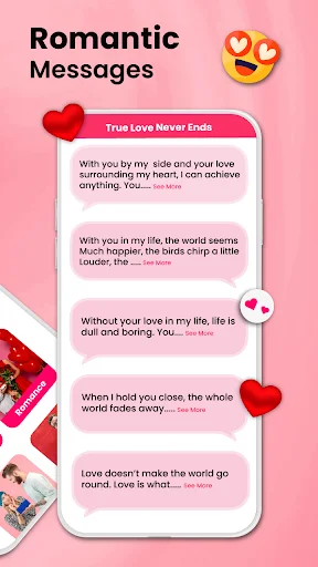 Romantic messages featuring love quotes about relationships and emotional connections