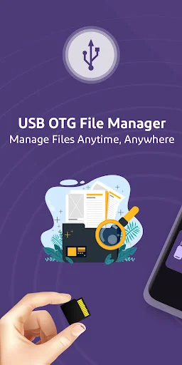 USB OTG File Manager main interface for managing files anytime, anywhere with USB device integration
